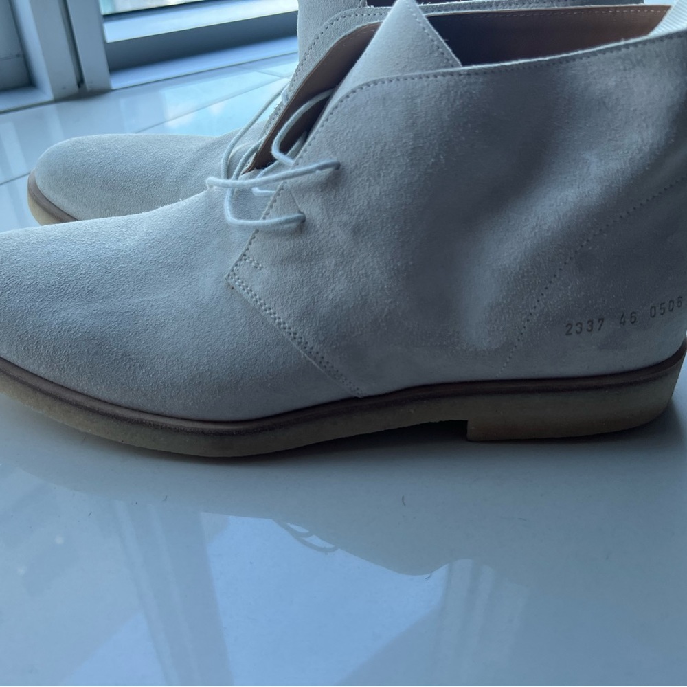 Men’s Common Projects Desert Chukka Boots Off-White